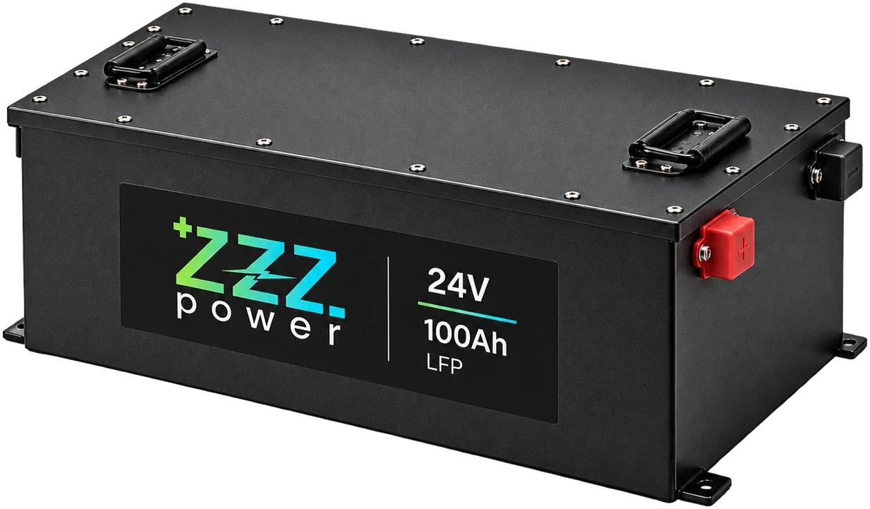24V 100Ah ZZZ Power LFP battery with side-mounted terminals
