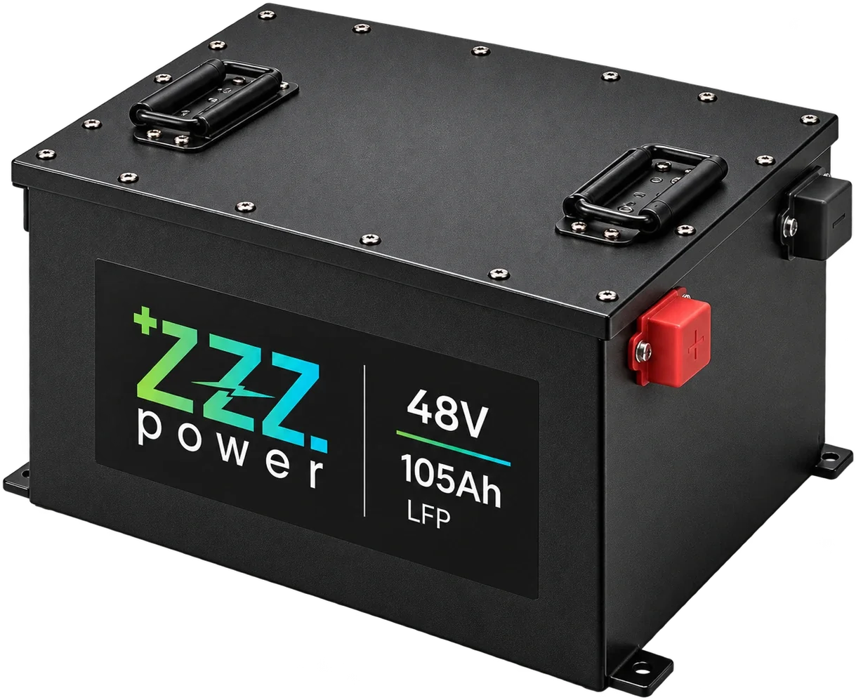 48V 105Ah ZZZ Power LFP battery with side-mounted terminals